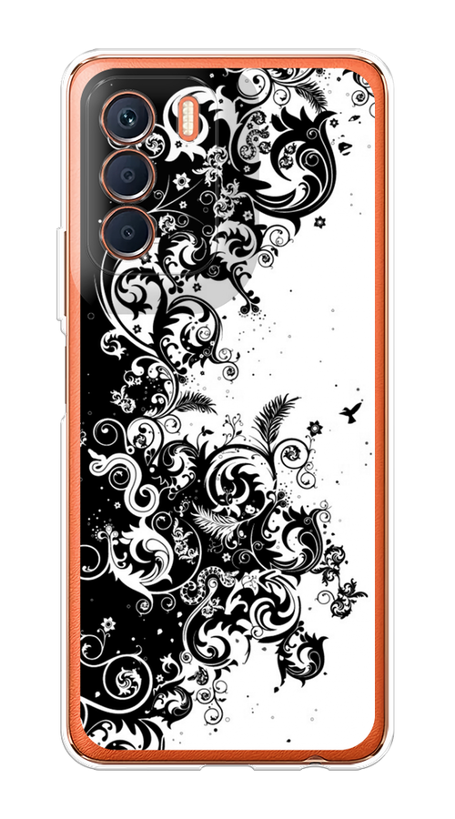 

Чехол на Infinix Zero 5G 2023 "Черно белый узор", Белый;черный;серый, 3104450-3