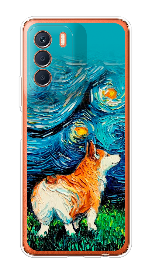

Чехол на Infinix Zero 5G 2023 "Корги звёздная ночь", Коричневый;белый;зеленый, 3104450-1