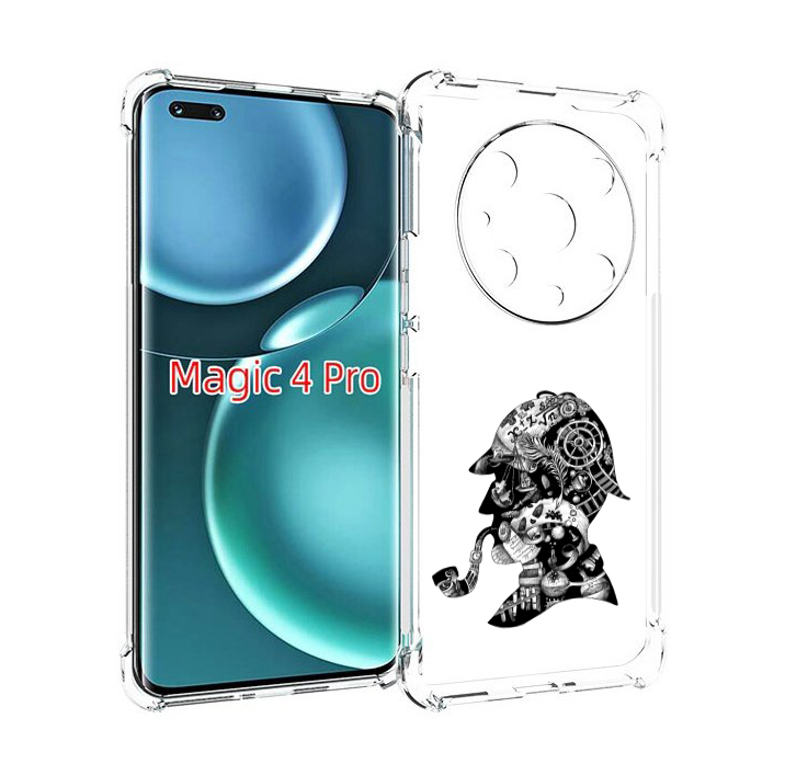 

Чехол MyPads мужчина с трубкой абстракция для Honor Magic4 Pro, Прозрачный, Tocco