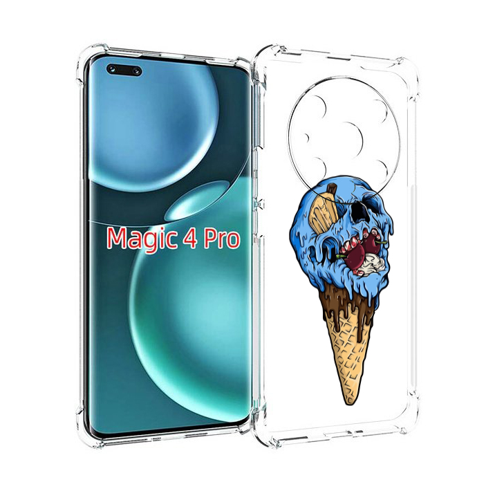 

Чехол MyPads мороженное череп для Honor Magic4 Pro, Прозрачный, Tocco