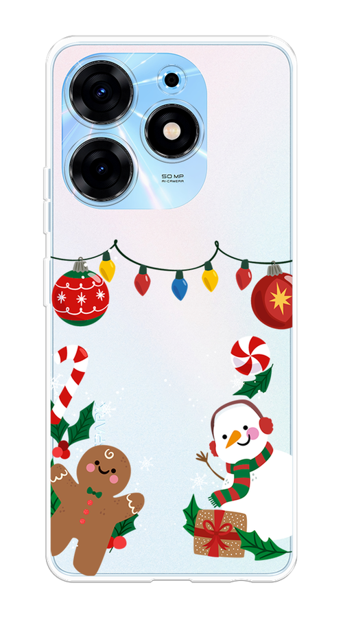

Чехол на Tecno Spark 10 Pro "Новогоднее настроение", Коричневый;красный;зеленый, 303750-5