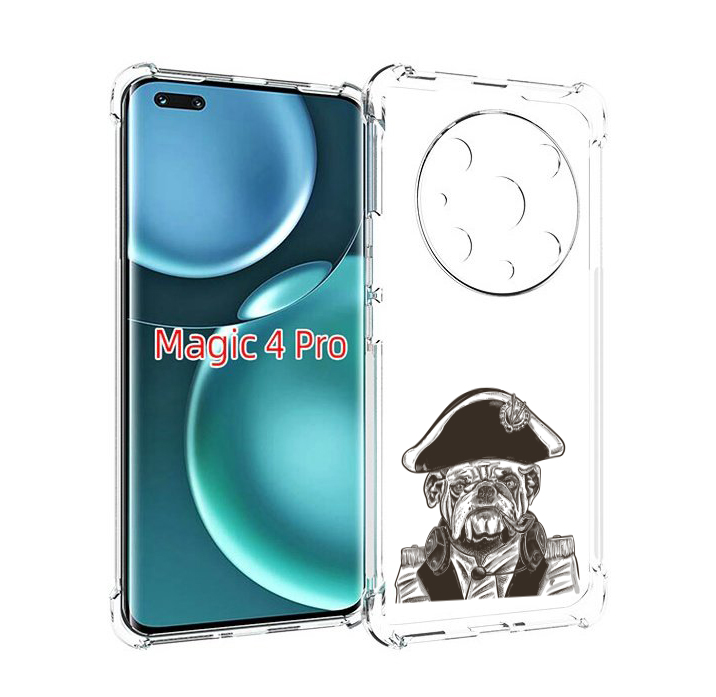 

Чехол MyPads мопс генерал для Honor Magic4 Pro, Прозрачный, Tocco