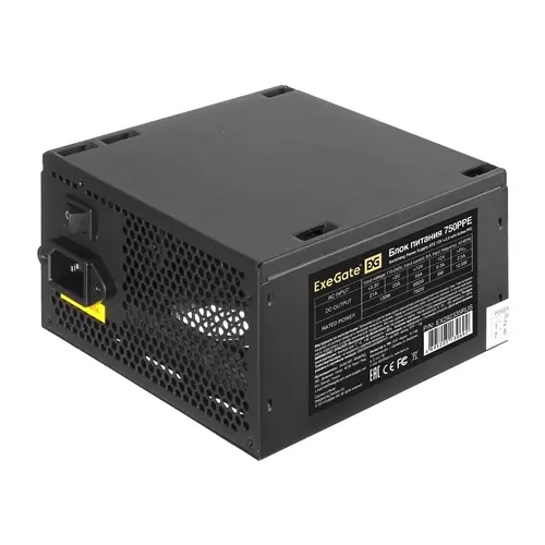 

Блок питания ExeGate 750W (EX292335RUS-S), Черный