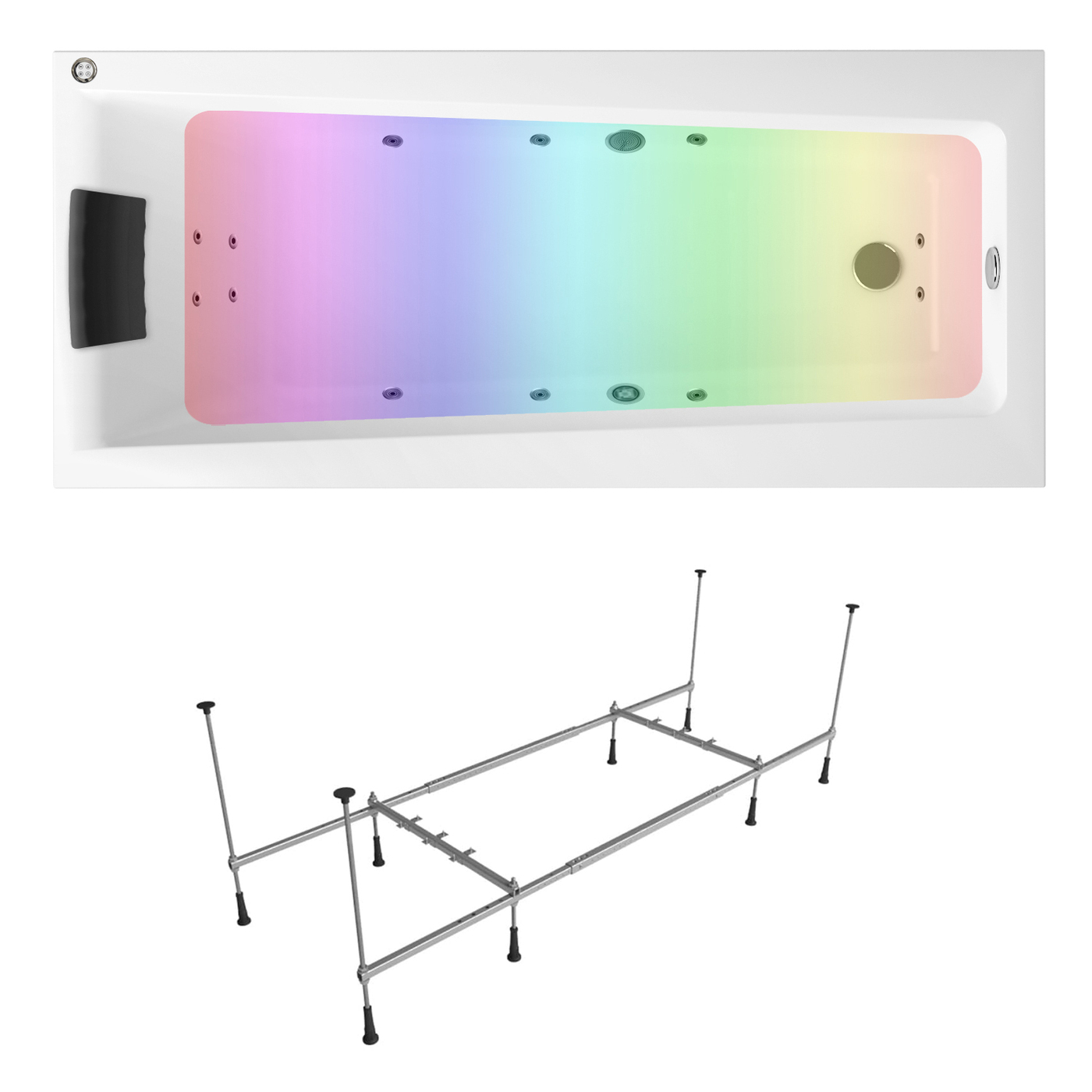 

Гидромассажный комплект с хромотерапией 5 в 1 Lavinia Boho Rock 36244H0C, 170x75 см