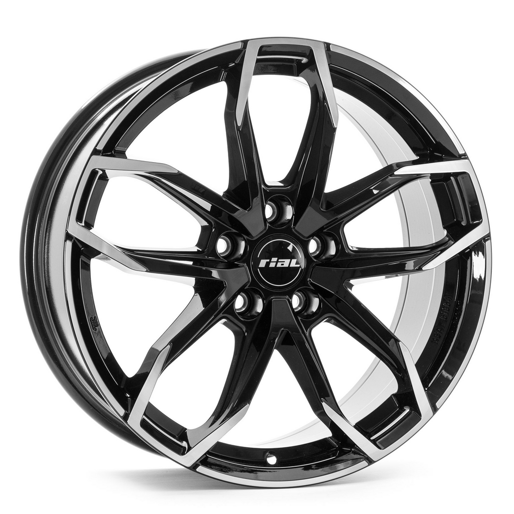 фото Диски r17 4x100 6,5j et38 d63,3 rial lucca diamond black front polished mp