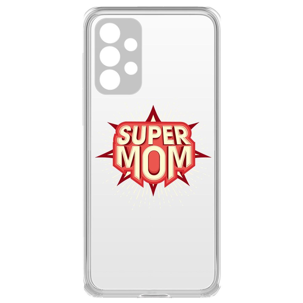 фото Чехол-накладка krutoff clear case супер мама для samsung galaxy a73 5g (a736)