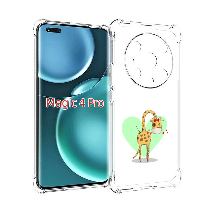 

Чехол MyPads Влюбленный жираф 14 февраля для Honor Magic4 Pro, Прозрачный, Tocco