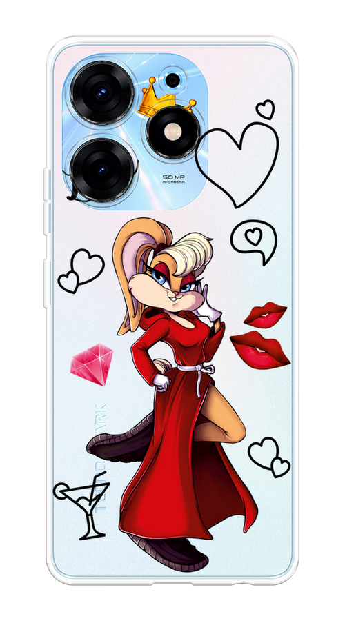 

Чехол на Tecno Spark 10 Pro "Rich Lola Bunny", Красный;бежевый;оранжевый, 303750-6