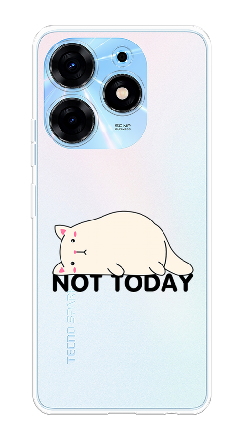 

Чехол на Tecno Spark 10 Pro "Cat not today", Белый;розовый;черный, 303750-1
