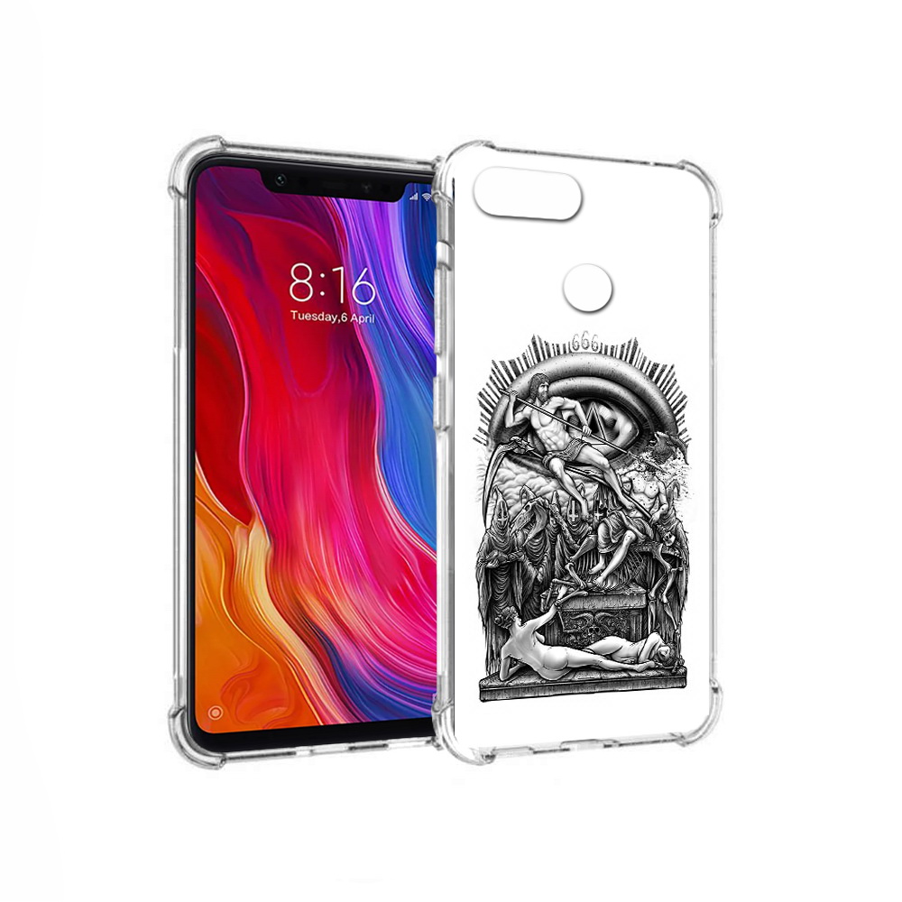 

Чехол MyPads Tocco для Xiaomi Mi 8 Lite оракул черно белый (PT119514.309.528), Прозрачный, Tocco