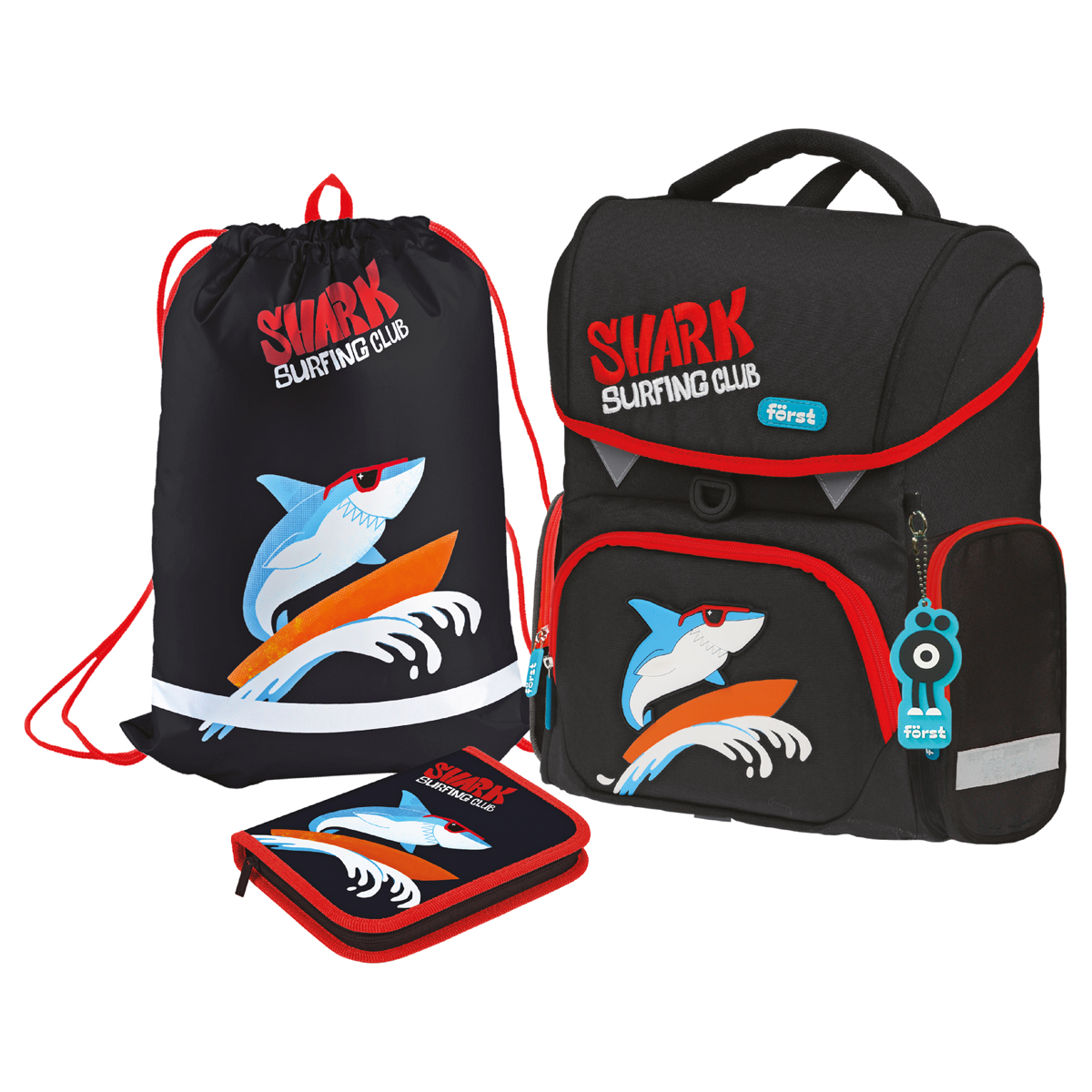 Ранец Forst F-Set Shark club 35*29*16 см, 1 отделение, 3 кармана, анатомическая спинка