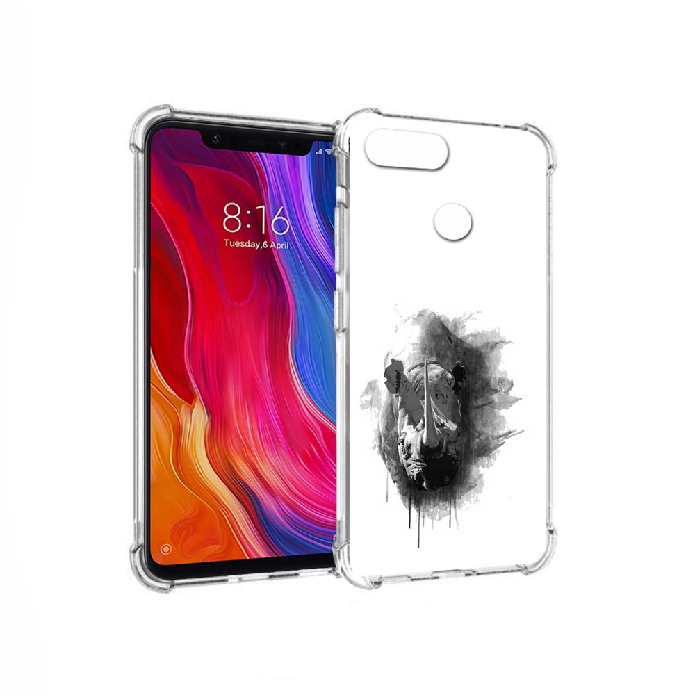 

Чехол MyPads Tocco для Xiaomi Mi 8 Lite носорог (PT119514.309.523), Прозрачный, Tocco