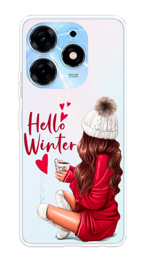 

Чехол на Tecno Spark 10 Pro "Hello winter", Красный;белый;коричневый, 303750-5