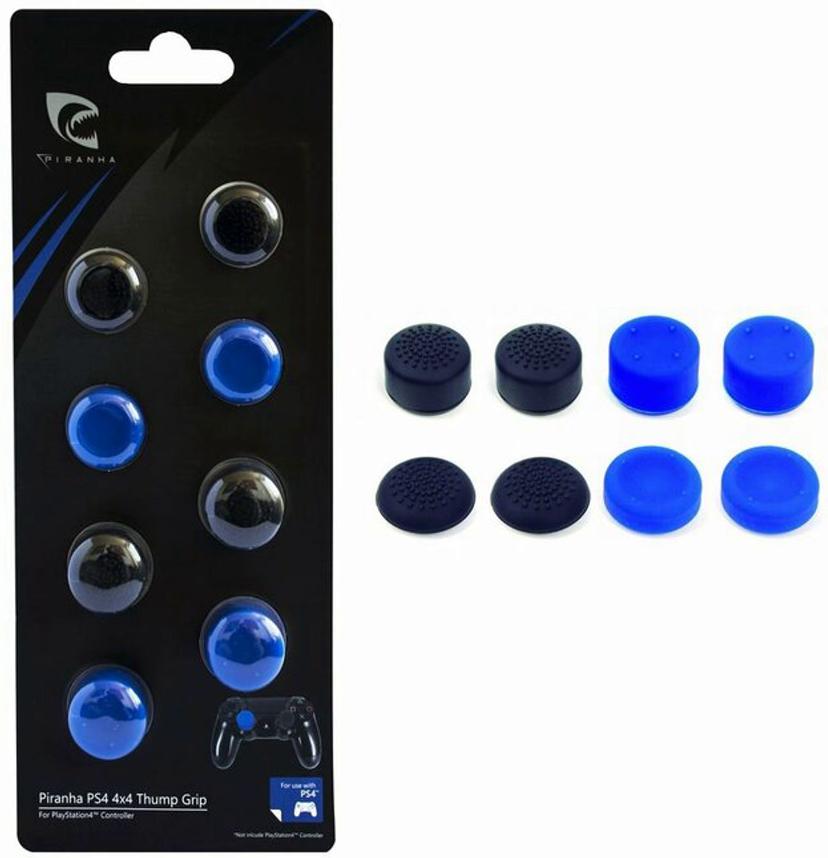

Накладка на стик для геймпада Piranha 4x4 Silicone Thumb Grips для Playstation 4, Синий;черный, 4x4 Silicone Thumb Grips