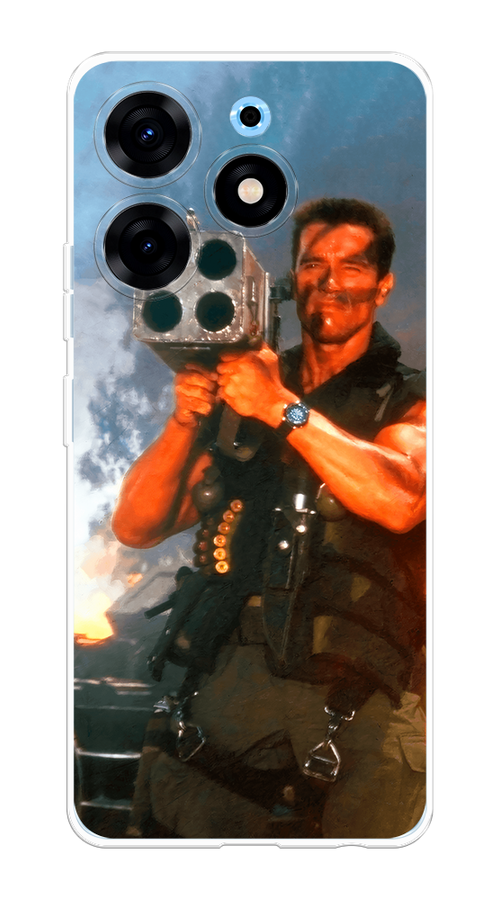 

Чехол на Tecno Spark 10 Pro "Арнольд Шварцнеггер с базукой", Голубой;коричневый, 303750-6