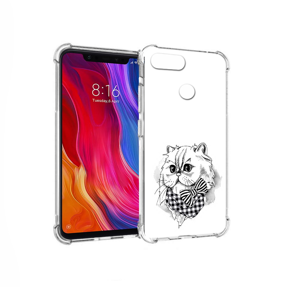 

Чехол MyPads Tocco для Xiaomi Mi 8 Lite нарисованная красивая кошечка (PT119514.309.503), Прозрачный, Tocco