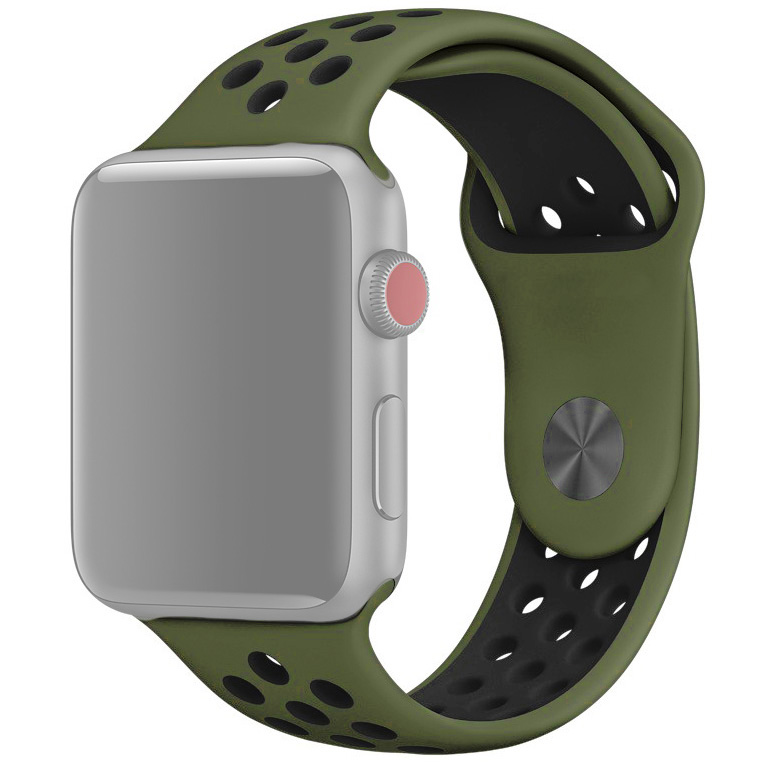 

Ремешок InnoZone APWTSIH42-30 для Apple Watch 1-6/SE 42/44 мм Армейский Зеленый/Черный