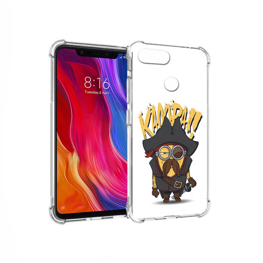 

Чехол MyPads Tocco для Xiaomi Mi 8 Lite миньон пират (PT119514.309.476), Прозрачный, Tocco