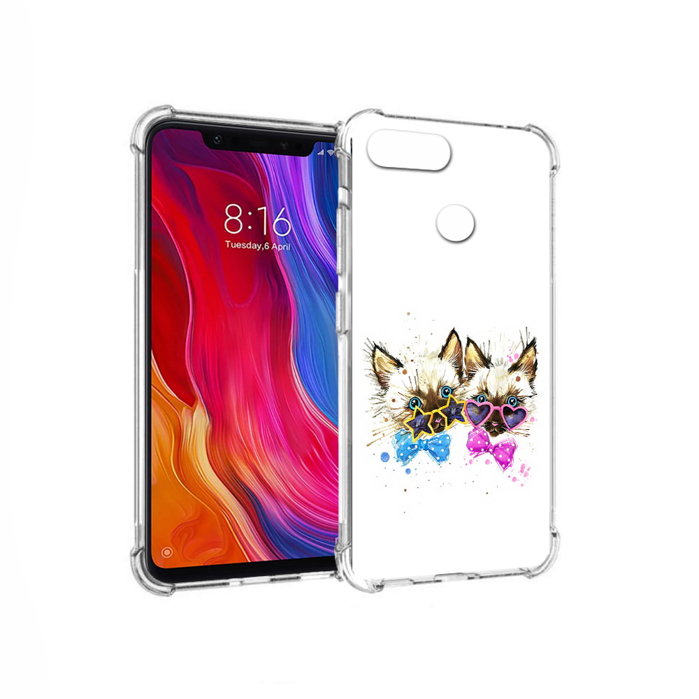 

Чехол MyPads Tocco для Xiaomi Mi 8 Lite милые котята (PT119514.309.474), Прозрачный, Tocco