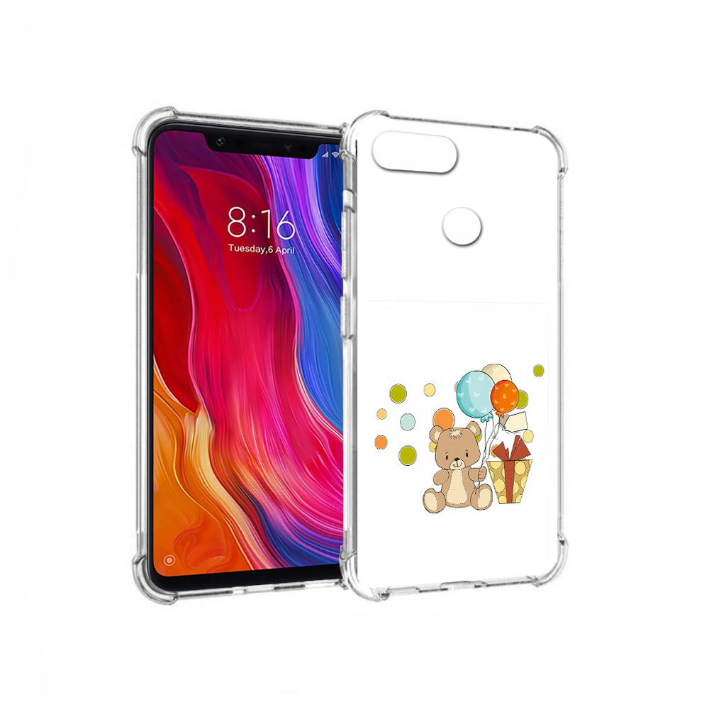 

Чехол MyPads Tocco для Xiaomi Mi 8 Lite медвеженок с подарком (PT119514.309.470), Прозрачный, Tocco