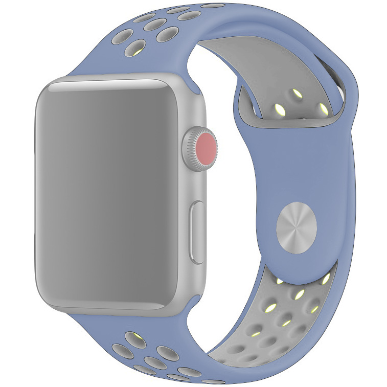 

Ремешок InnoZone APWTSIH38-31 для Apple Watch 1-6/SE 38/40 мм Светло-голубой/Серый