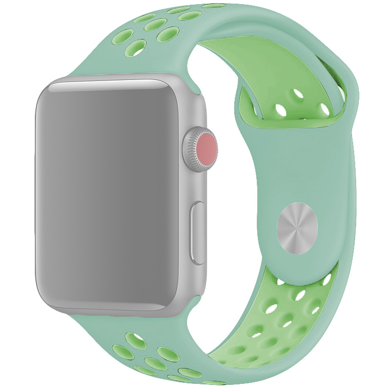 

Ремешок для Apple Watch 1-6/SE силиконовый 38/40 мм InnoZone Vent - Мятный (APWTSIH38-28)