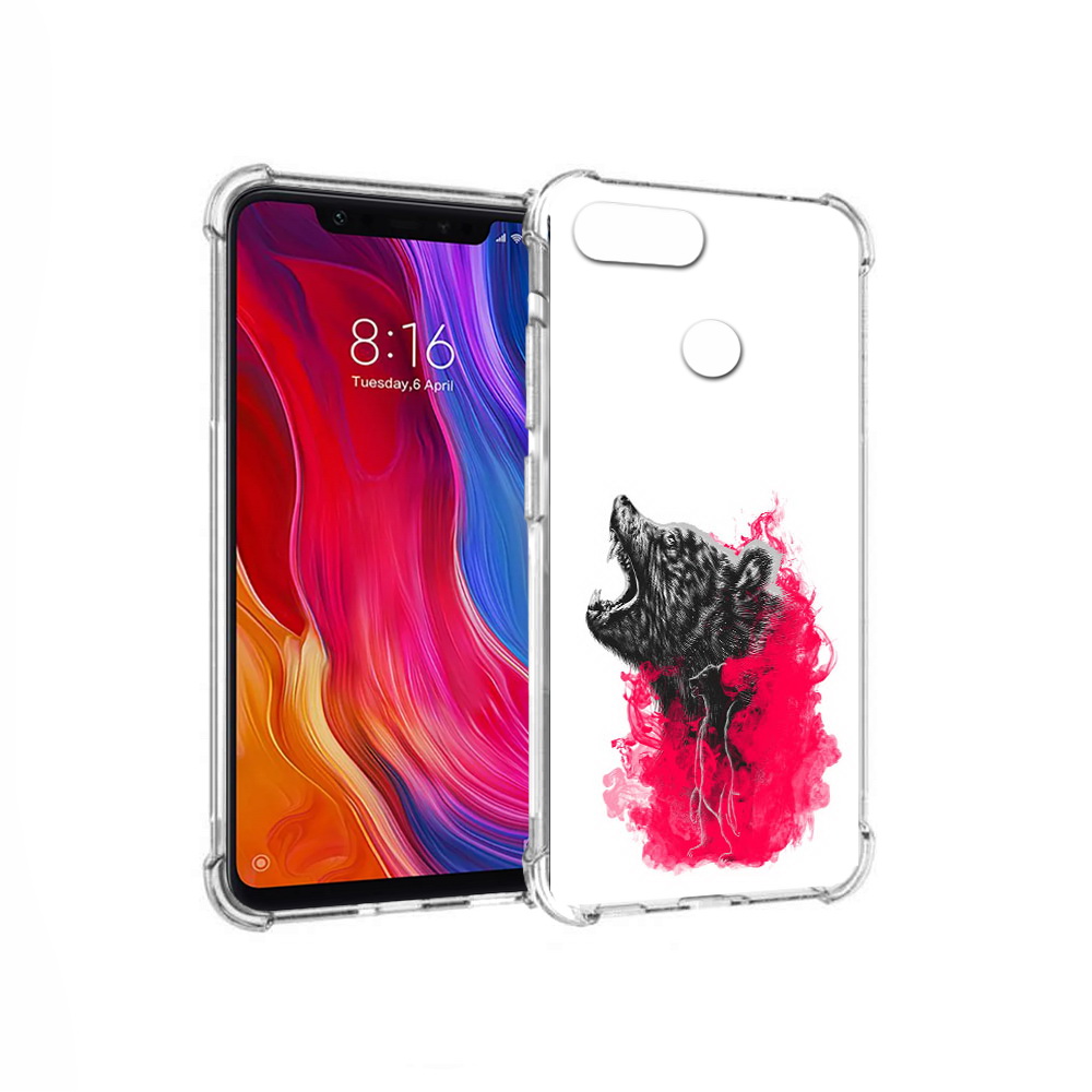 

Чехол MyPads Tocco для Xiaomi Mi 8 Lite медведь в дымке (PT119514.309.463), Прозрачный, Tocco