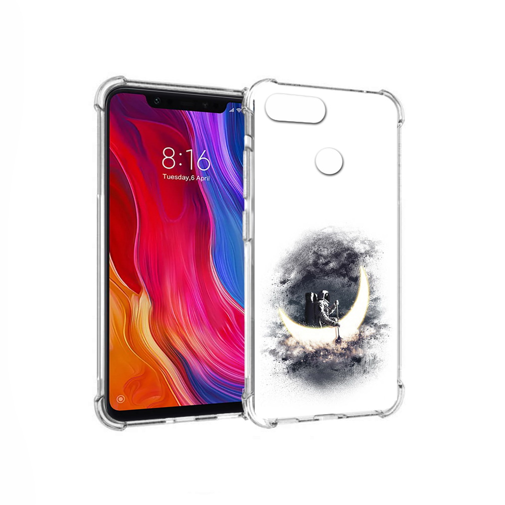 

Чехол MyPads Tocco для Xiaomi Mi 8 Lite лунный путешественник (PT119514.309.448), Прозрачный, Tocco