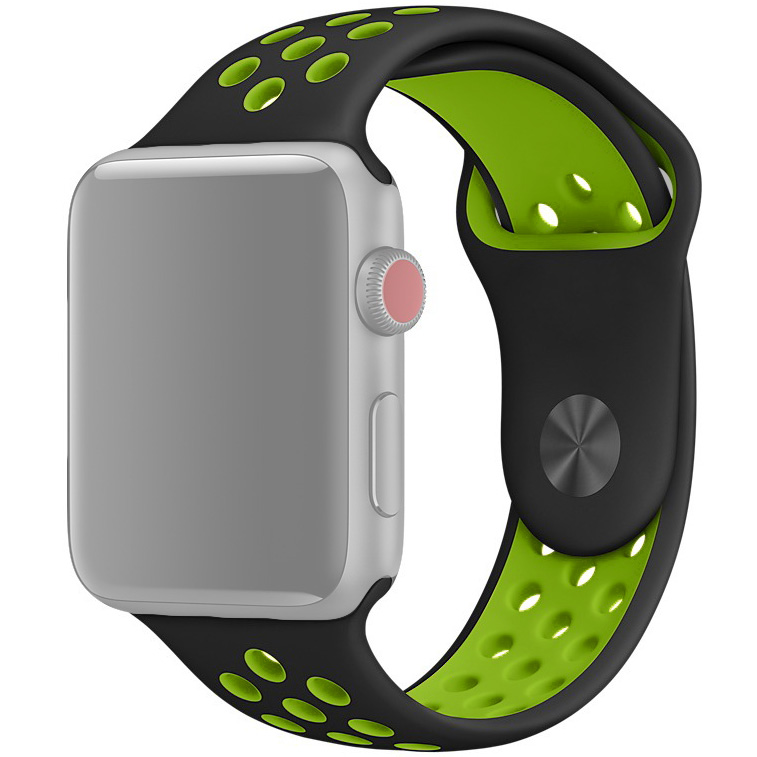 

Ремешок InnoZone APWTSIH38-10 для Apple Watch 1-6/SE 38/40 мм Черный/Зеленый