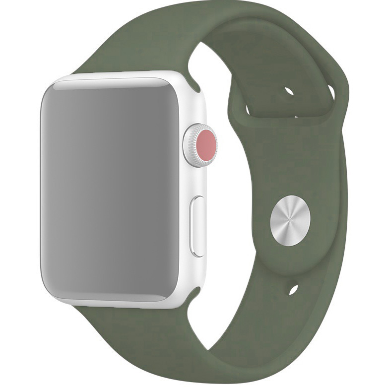 

Ремешок для Apple Watch 1-6/SE силиконовый 42/44 мм InnoZone - Хаки (APWTSI42-64)