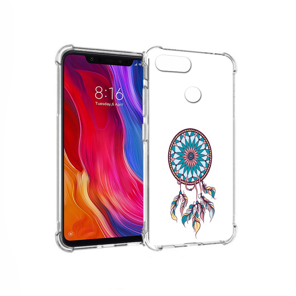 

Чехол MyPads Tocco для Xiaomi Mi 8 Lite ловец снов синий (PT119514.309.443), Прозрачный, Tocco