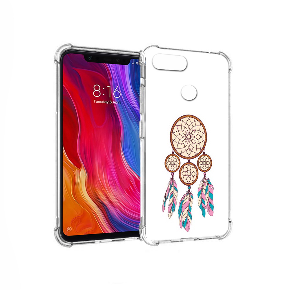 

Чехол MyPads Tocco для Xiaomi Mi 8 Lite ловец снов бежевый (PT119514.309.442), Прозрачный, Tocco