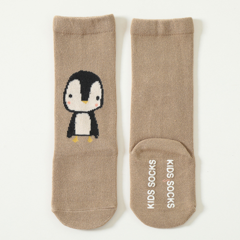 Носки детские антискользящие Kids socks Sks-1824b, коричневый, 16-18