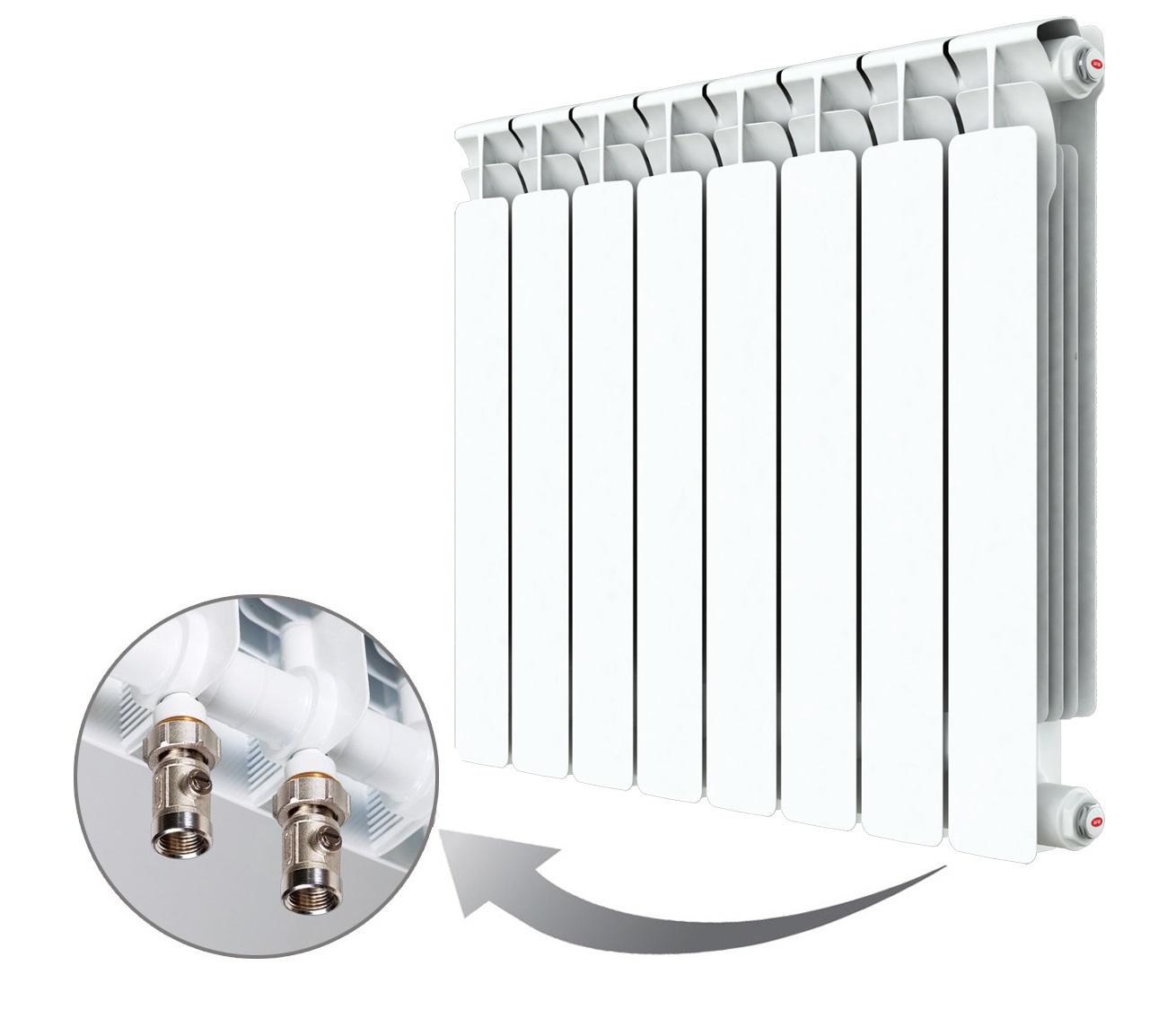 

Биметаллический радиатор RIFAR Alp Ventil 500 14 секции белый (R50014AVR), Alp Ventil 500