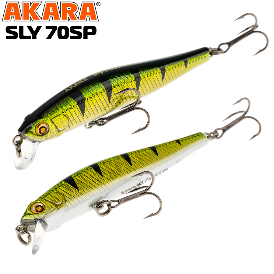 

Воблер Akara Sly 70SP 5 гр 3/17 oz 2,8 in A18, Разноцветный, Sly