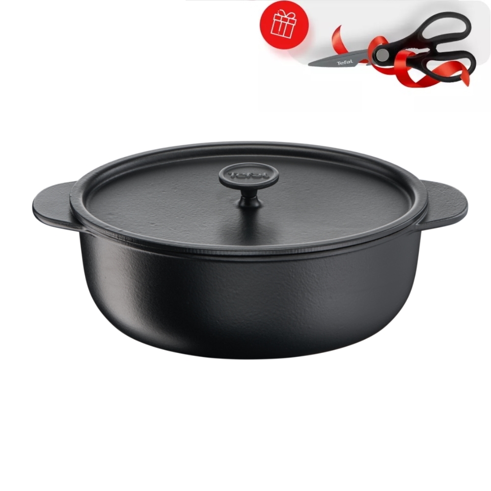 фото Кастрюля с крышкой tefal tradition 31см e2258504 (ножницы в подарок)