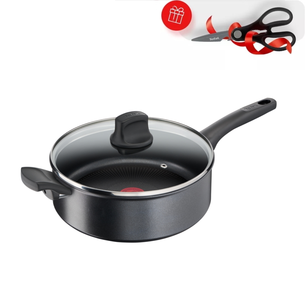 

Сотейник с крышкой Tefal Ultimate 26 см G2683372 (ножницы в подарок)