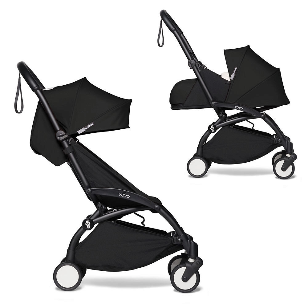 Коляска 2 в 1 с люлькой Babyzen YOYO Newborn Pack Black, черная рама