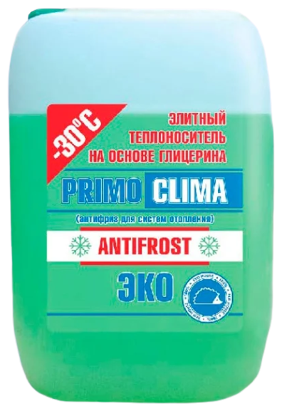 Теплоноситель Primoclima Antifrost (Глицерин) -30C ECO 10 кг канистра (цвет зеленый) 600003333732