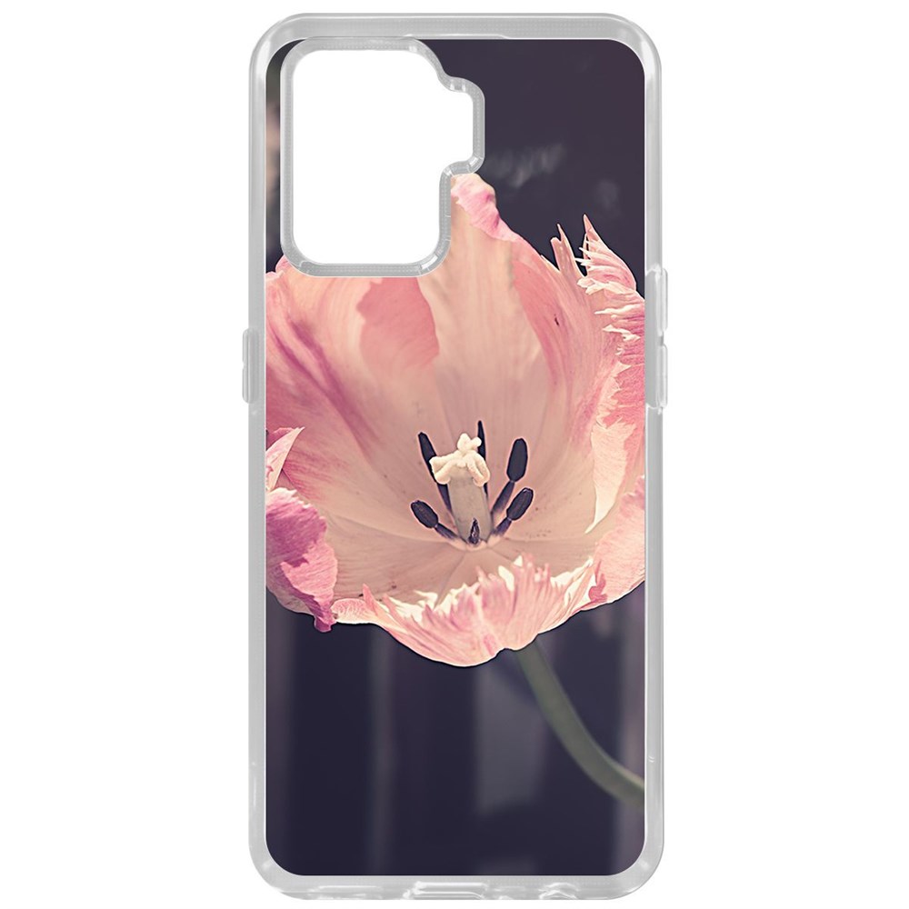 

Чехол-накладка Krutoff Clear Case Тюльпан для Oppo Reno5 Lite, Прозрачный