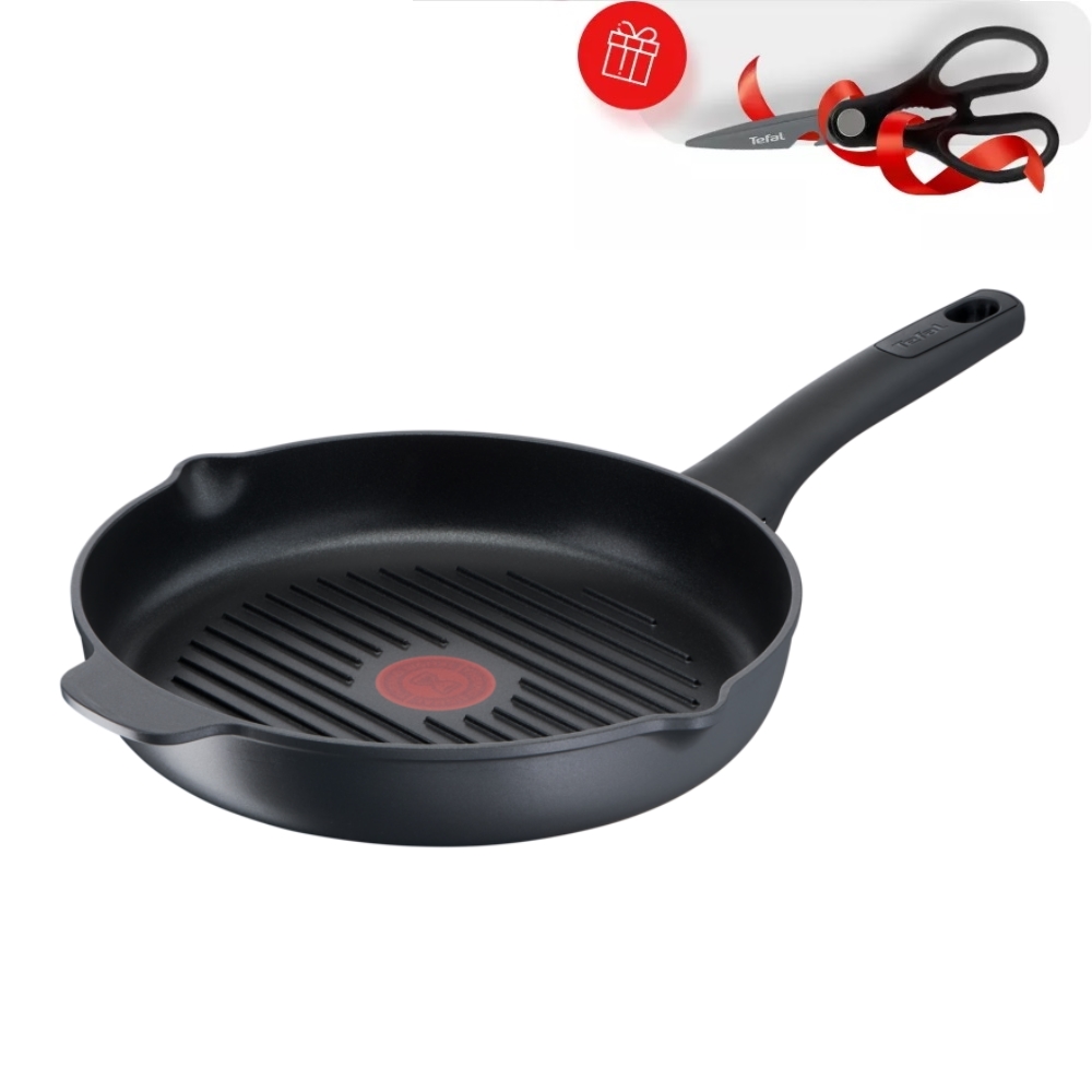 фото Сковорода-гриль tefal ultimate 26 см e2304074 (ножницы в подарок)