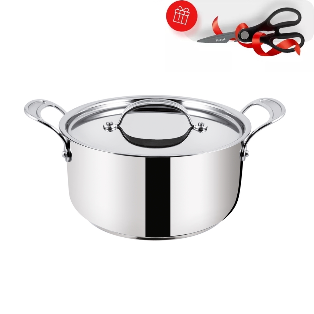 фото Кастрюля tefal jamie oliver h8044644; 5;2 л (ножницы в подарок)