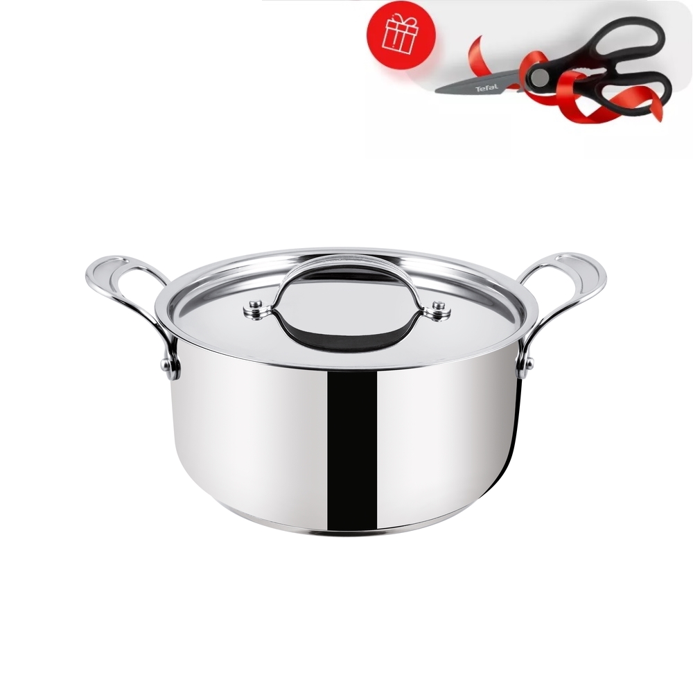 фото Кастрюля tefal jamie oliver h8044444 (ножницы в подарок)