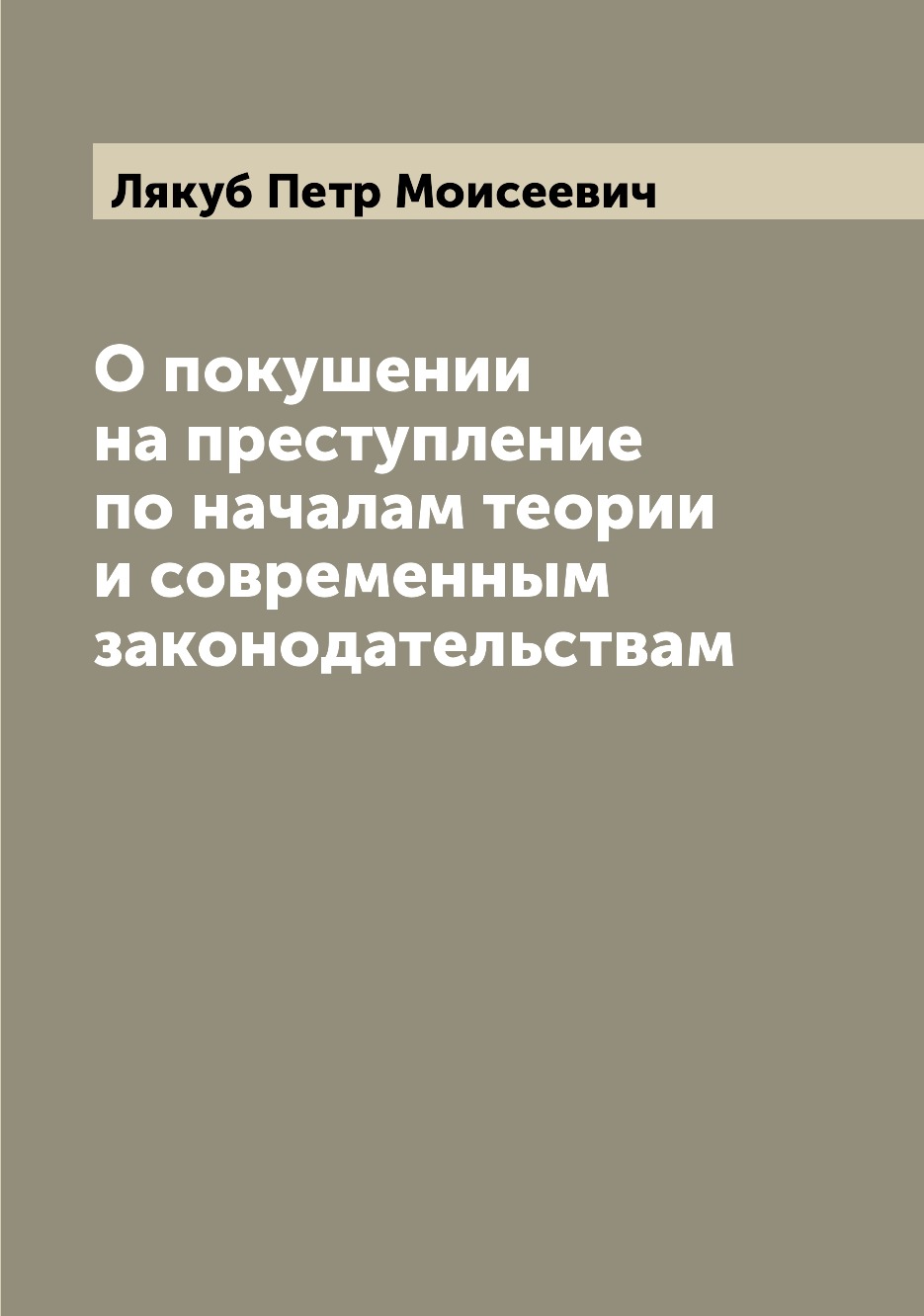 

Книга О покушении на преступление по началам теории и современным законодательствам