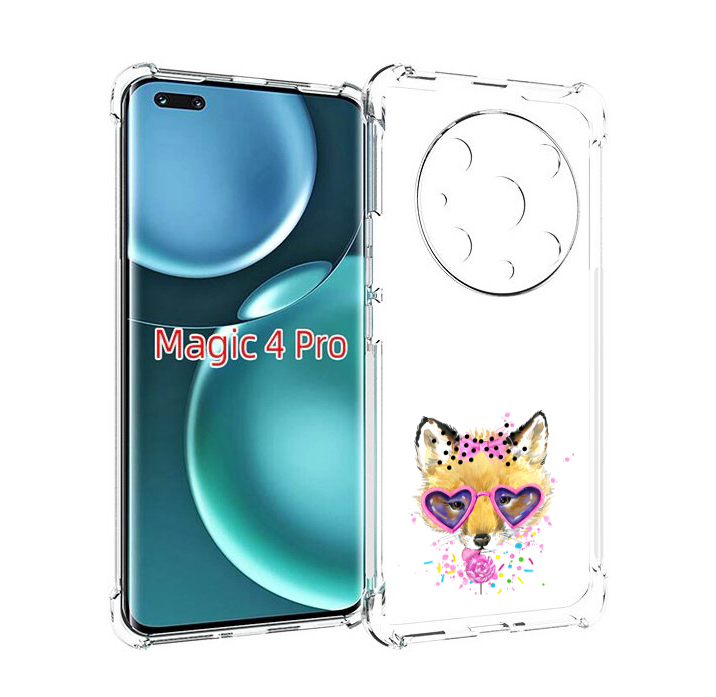 

Чехол MyPads лисенок с бантиком для Honor Magic4 Pro, Прозрачный, Tocco