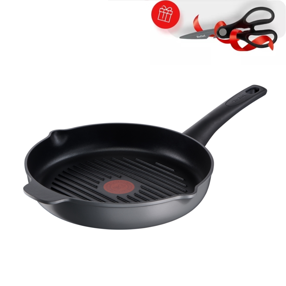 фото Сковорода-гриль tefal easy chef e2404055; 26 см (ножницы в подарок)