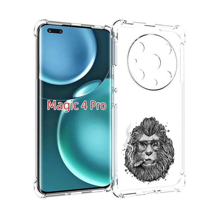 

Чехол MyPads курящий лев для Honor Magic4 Pro, Прозрачный, Tocco