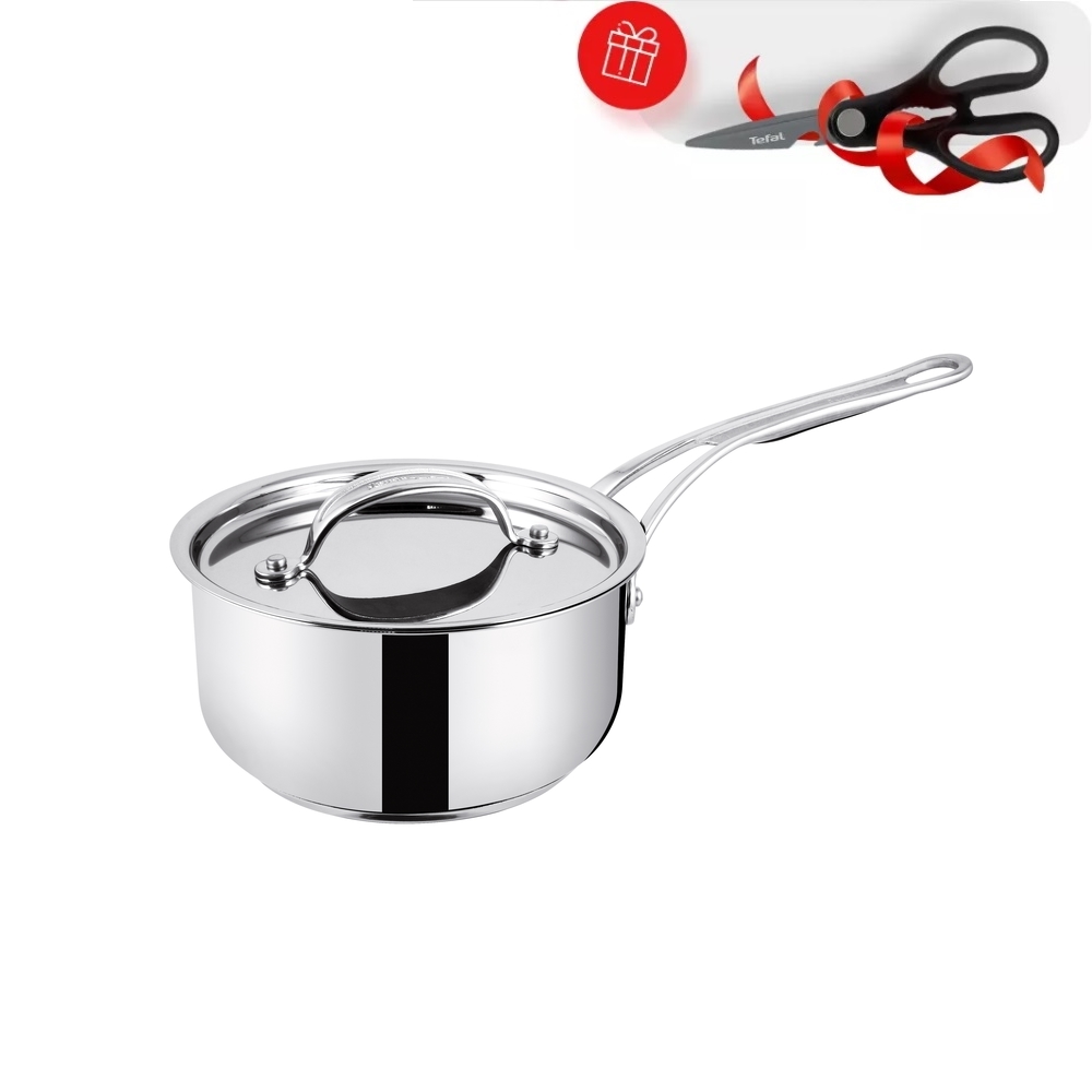 фото Ковш tefal jamie oliver h8042244 16 см с крышкой (ножницы в подарок)