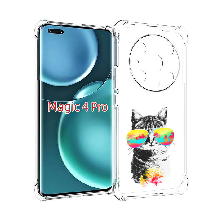 

Чехол MyPads крутой кот для Honor Magic4 Pro, Прозрачный, Tocco