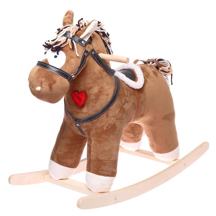 Качалка музыкальная «Конь Свэн», цвет коричневый музыкальная игрушка любимый друг мишка коричневый
